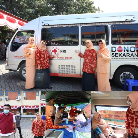 Peringati HUT ke-77 RI, DWP Dinsos Jatim Berpartisipasi dalam Donor Darah Dinsos Jatim