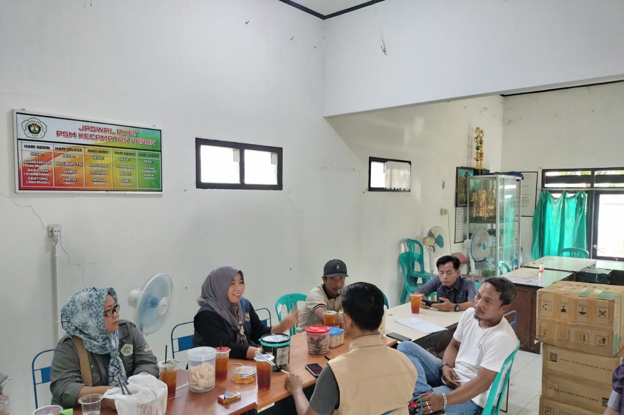 TKSK Paron Kabupaten Ngawi Koordinasikan Penyaluran Bantuan KE